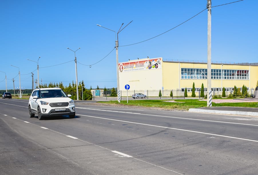 В Рязанской области отремонтировали участок дороги, ведущий к физкультурно-оздоровительному комплексу